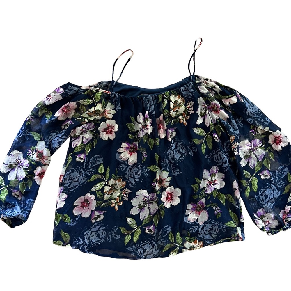 Alice Blue Cold Shoulder Top Sz M